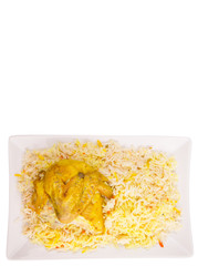 Chicken Kabsa Rice, a popular traditional Middle Eastern cuisine