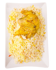 Chicken Kabsa Rice, a popular traditional Middle Eastern cuisine