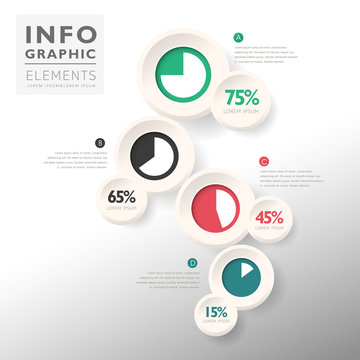 abstract pie chart infographics