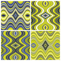 Obraz premium Set of Vector Seamless Abstract Wavy Backgrounds