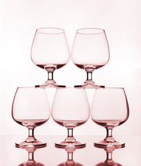 stack of empty wine