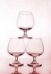 stack of empty wine