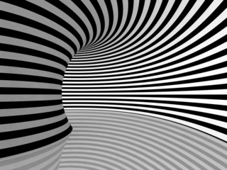 Black and White Stripes Projection on Torus.