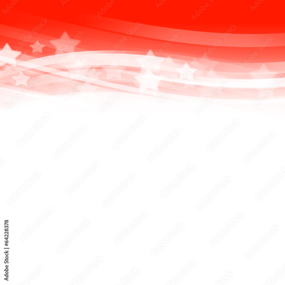 Poster Abstract red wave background