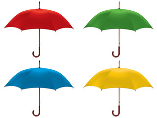 Umbrella isolated. Color Set. Vector illustration © mylisa