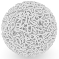 Numbers forming a sphere isolated