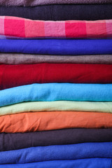 Pile of colorful clothes
