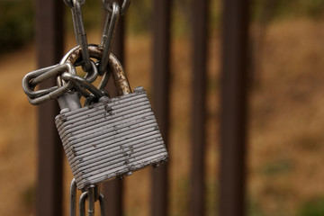 Old lock with chain