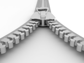Zipper on white background. © valentinT