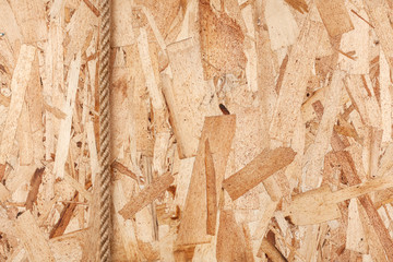Rope lying on oriented strand board