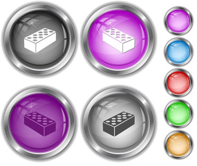 Hollow brick. Internet buttons.