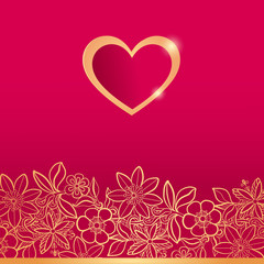 Valentines day greeting card. Vector
