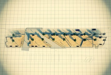 Piazza Progetto Pedane Architettura Wireframe