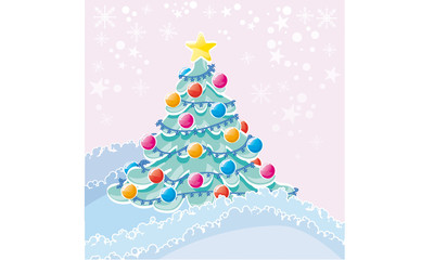christmas tree in nature