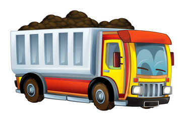 Cartoon truck - illustration for the children