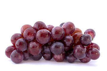 red grape isolated on white