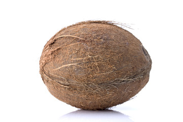 Coconut on a white background