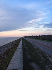 highway and empty seaside