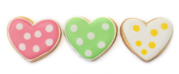 Dotted Heart Biscuits