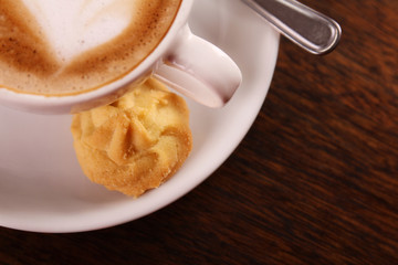 Delicious aromatic cappuccino