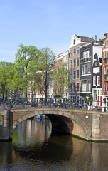 Naklejka premium amsterdam cityscape