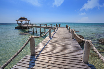 wooden jetty at ocean sea