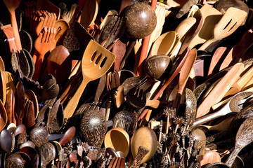 Wood Flipper Spatula of Frying Pan