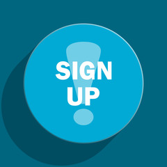 sign up flat vector icon
