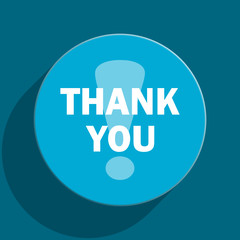 thank you flat vector icon