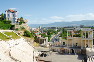 Fragment of the ancient amphitheater, Plovdiv, Bulgaria