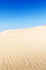 Sand dunes on the beach in Maspalomas.