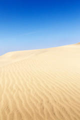 Sand dunes on the beach in Maspalomas.