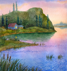 Obrazy  Dom nad jeziorem