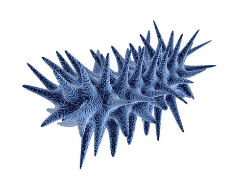 microbe 3D sur fond blanc