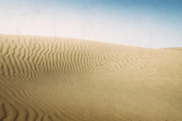 Sand dunes on the beach in Maspalomas.