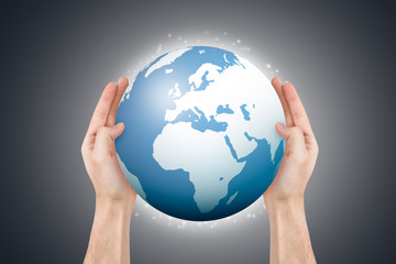 Hands Holding Globe