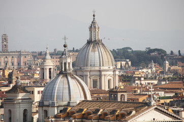 Naklejka na ściany i meble Rome roofs