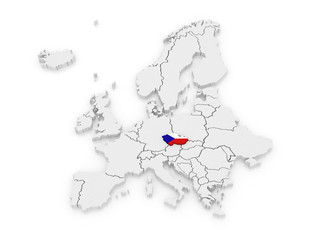 Map of Europe and Slovakia.