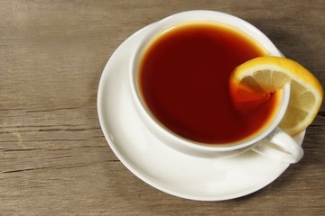 Tea Cup on the wooden table or floor, XXXL