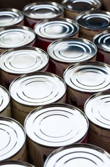 drink cans. Top view