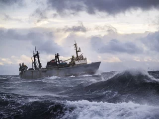 Fishing ship in strong storm. © Igor Chaikovskiy