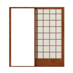 realistic 3d render of japanese door
