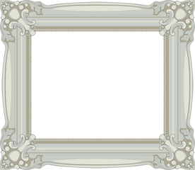 Vintage Gray Baroque Frame
