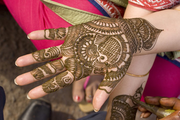 henna design, bride , wedding , Rajasthan, India