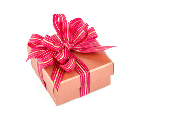 Gift box isolated white background