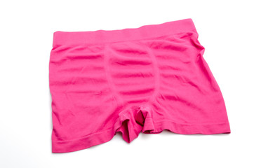 Pink underwear isolated white background