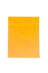 Paper note isolated on white background