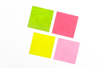 Paper note isolated on white background