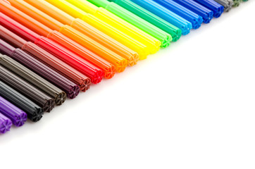 Fototapeta premium Color pen isolated on white background