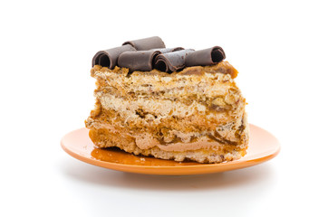 Coffee cake isolated on white background